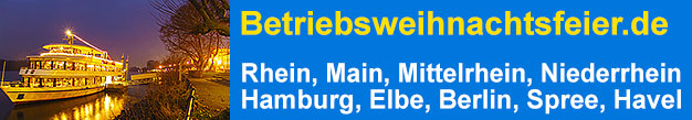 Betriebsweihnachtsfeier auf Spree und Havel in Berlin. Weihnachtsfeiern an Bord der Spreeschiffe und Havelschiffe.